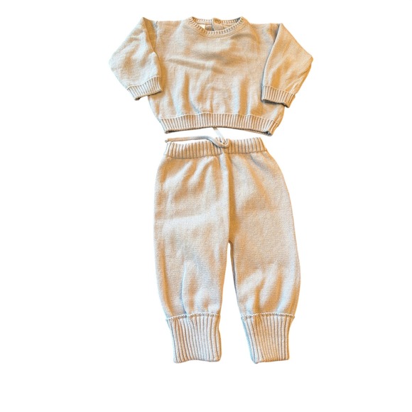Dolce Goccia Other - Dolce Goccia Knit Set Blue 2-Piece Sweater and Pants 6 Months 100% Cotton